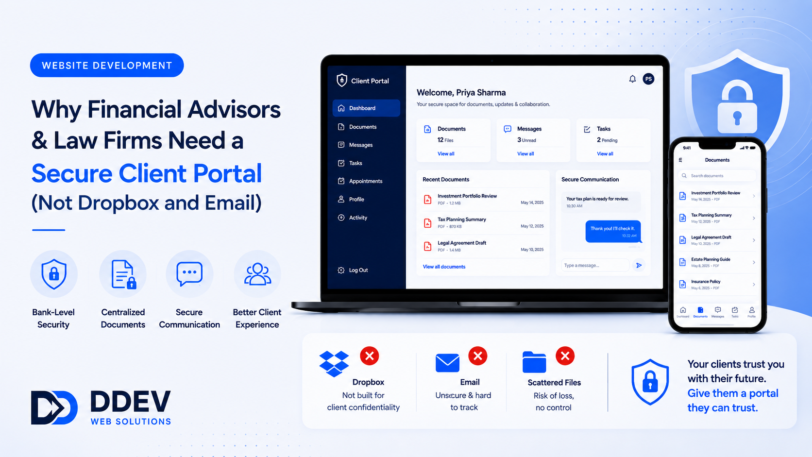 Why Financial Advisors & Law Firms Need a Secure Client Portal (Not Dropbox and Email)