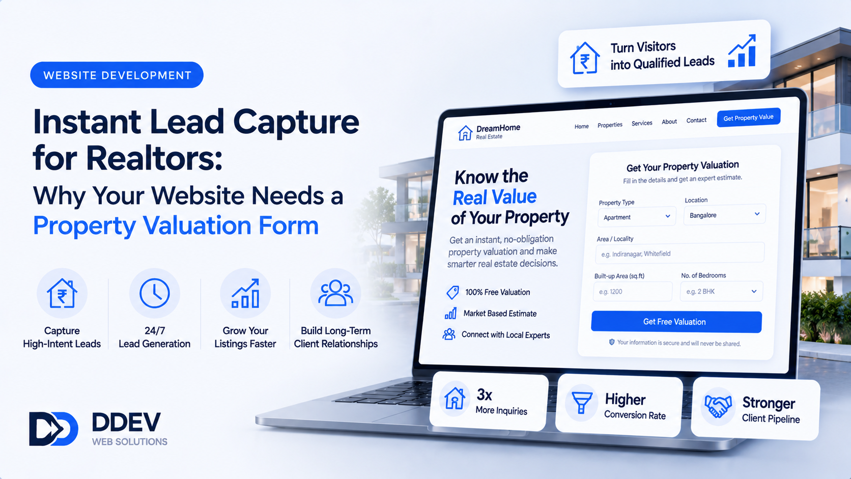 Instant Lead Capture for Realtors: Why Your Website Needs a Property Valuation Form